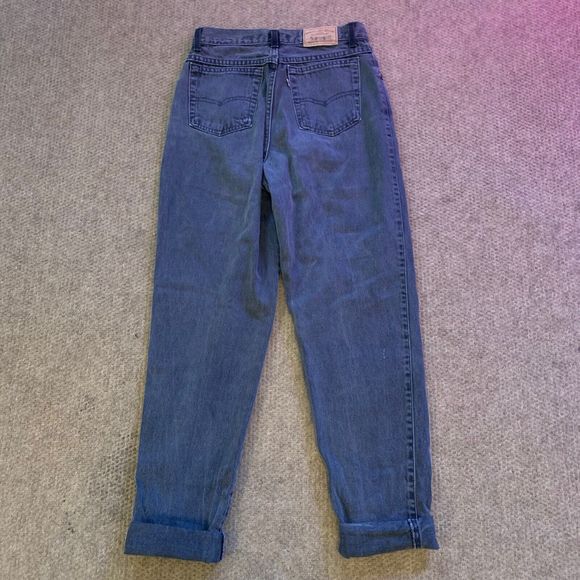 Levis 900 Series Silver Tab Mom Jeans size 27 x 31 USA Vintage Denim Gray - Picture 10 of 14